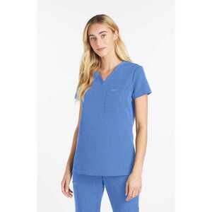 DOLAN Mayfair V Neck 2-Pocket CORE Scrub Top Size SmallCeil Blue / Small / Regul